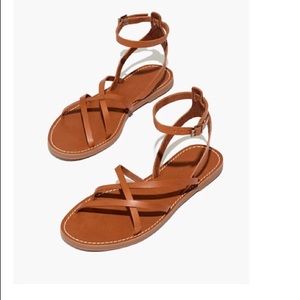 Madewell Boardwalk Skinny-Strap Sandal Cognac